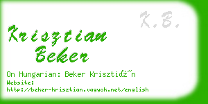 krisztian beker business card